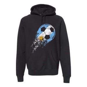 Argentina Soccer Argentinian Flag Pride Soccer Player Premium Hoodie