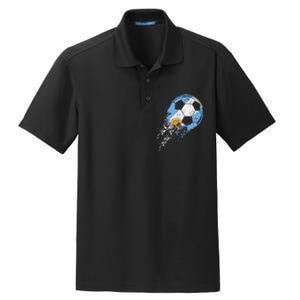 Argentina Soccer Argentinian Flag Pride Soccer Player Dry Zone Grid Polo