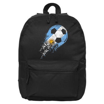 Argentina Soccer Argentinian Flag Pride Soccer Player 16 in Basic Backpack
