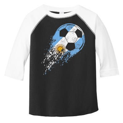 Argentina Soccer Argentinian Flag Pride Soccer Player Toddler Fine Jersey T-Shirt