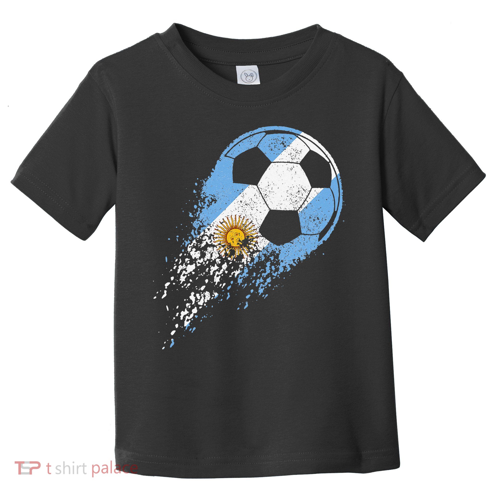 Argentina Soccer Argentinian Flag Pride Soccer Player Toddler T-Shirt