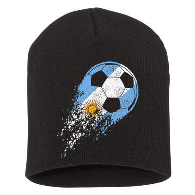 Argentina Soccer Argentinian Flag Pride Soccer Player Short Acrylic Beanie