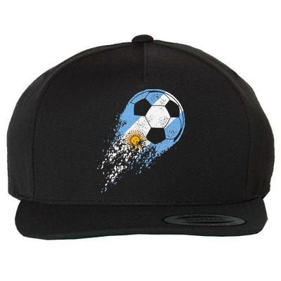 Argentina Soccer Argentinian Flag Pride Soccer Player Wool Snapback Cap
