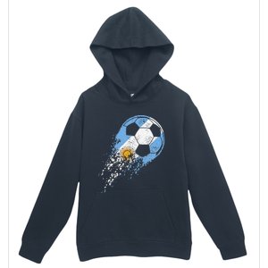 Argentina Soccer Argentinian Flag Pride Soccer Player Urban Pullover Hoodie