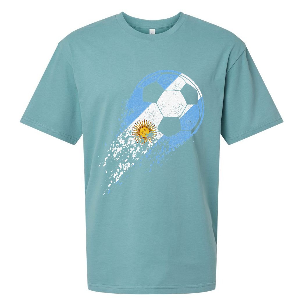 Argentina Soccer Argentinian Flag Pride Soccer Player Sueded Cloud Jersey T-Shirt