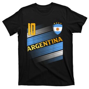 Argentina Soccer Argentinian Flag Football Retro 10 Jersey T-Shirt