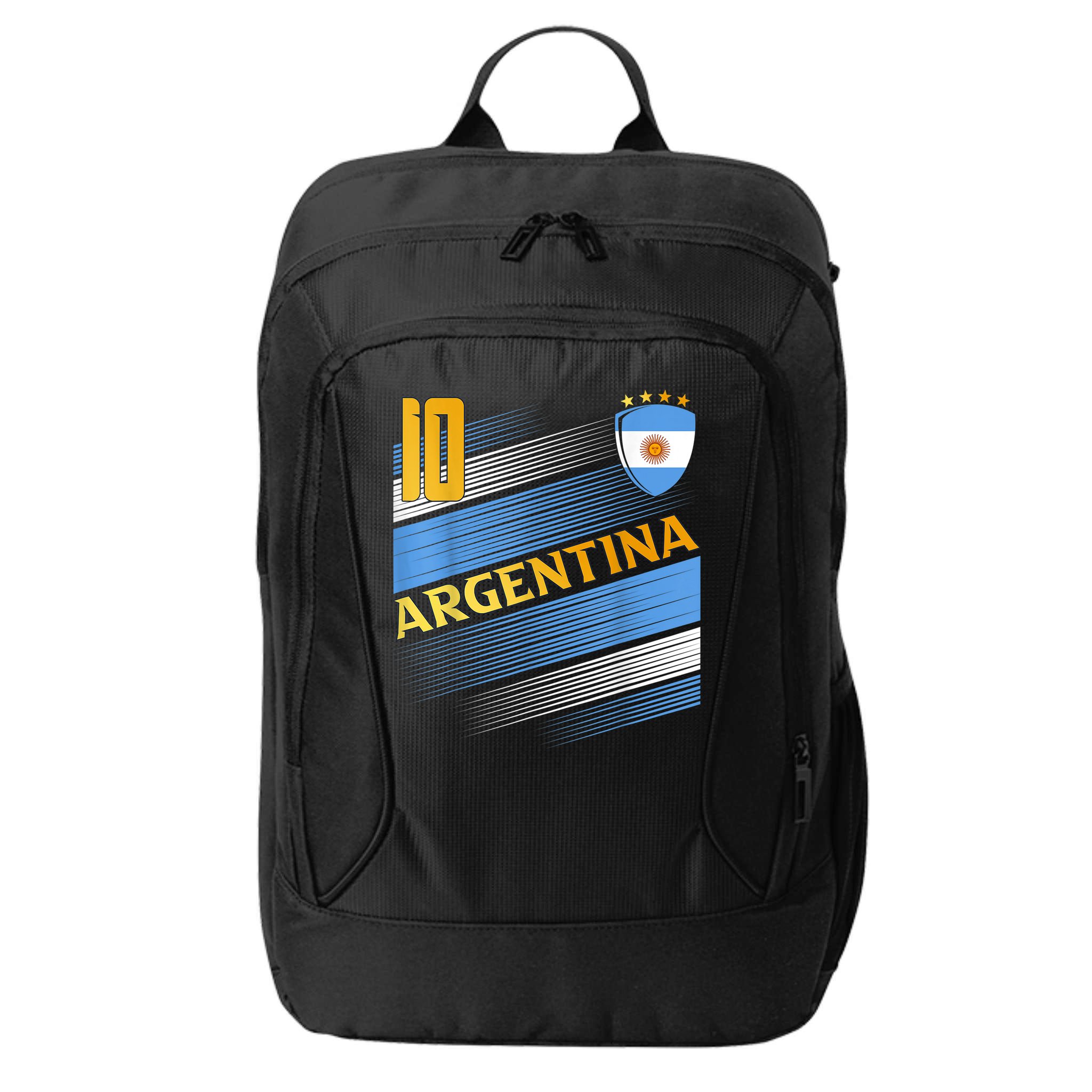 Argentina Soccer Argentinian Flag Football Retro 10 Jersey City Backpack