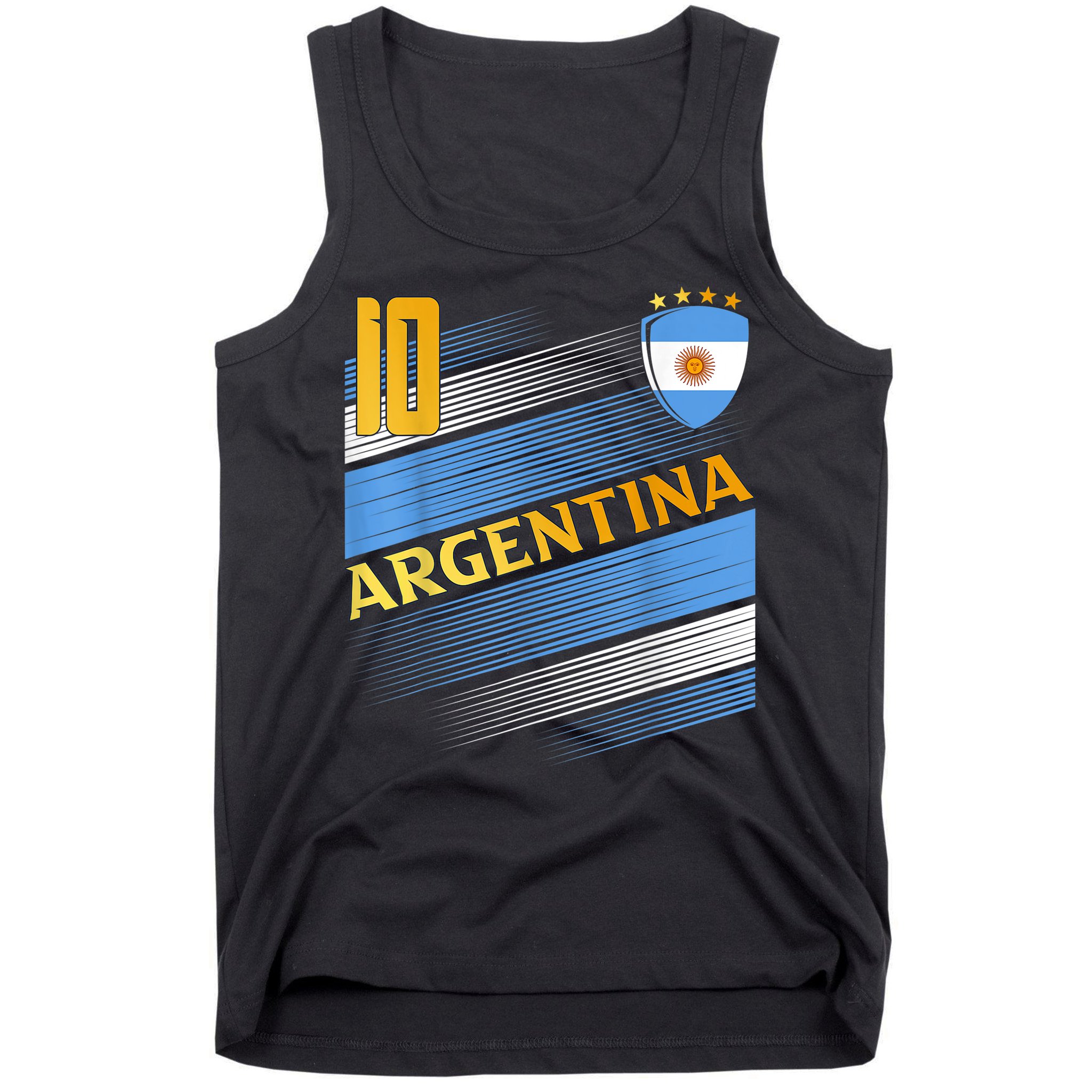 Argentina Soccer Argentinian Flag Football Retro 10 Jersey Tank Top