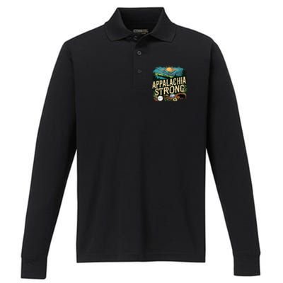 Appalachia Strong Performance Long Sleeve Polo