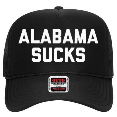 Alabama Sucks High Crown Mesh Back Trucker Hat