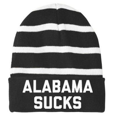 Alabama Sucks Striped Beanie with Solid Band