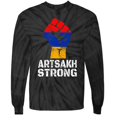 Artsakh Strong Artsakh Is Armenia Flag Armenia Tie-Dye Long Sleeve Shirt