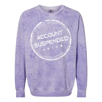 Account Suspended Colorblast Crewneck Sweatshirt