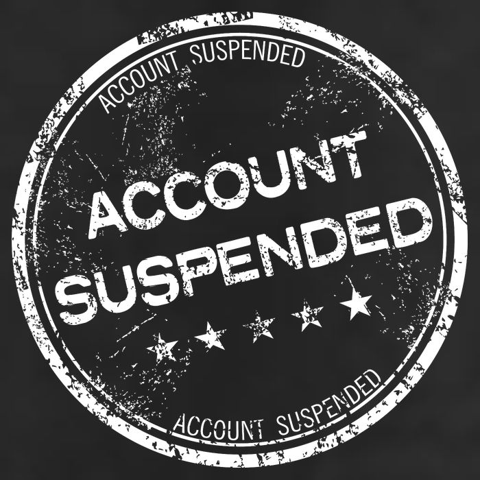 Account Suspended 7 Panel Mesh Trucker Snapback Hat