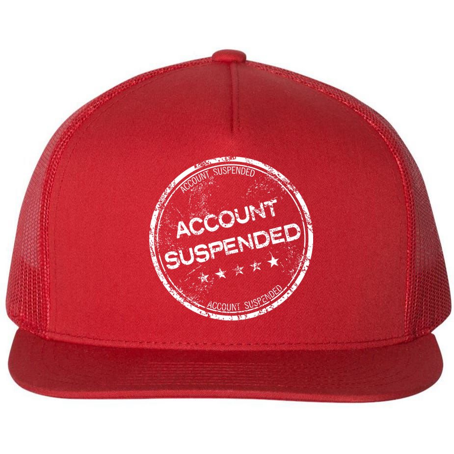 Account Suspended Flat Bill Trucker Hat