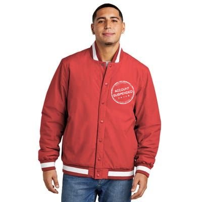 Account Suspended Insulated Varsity Jacket