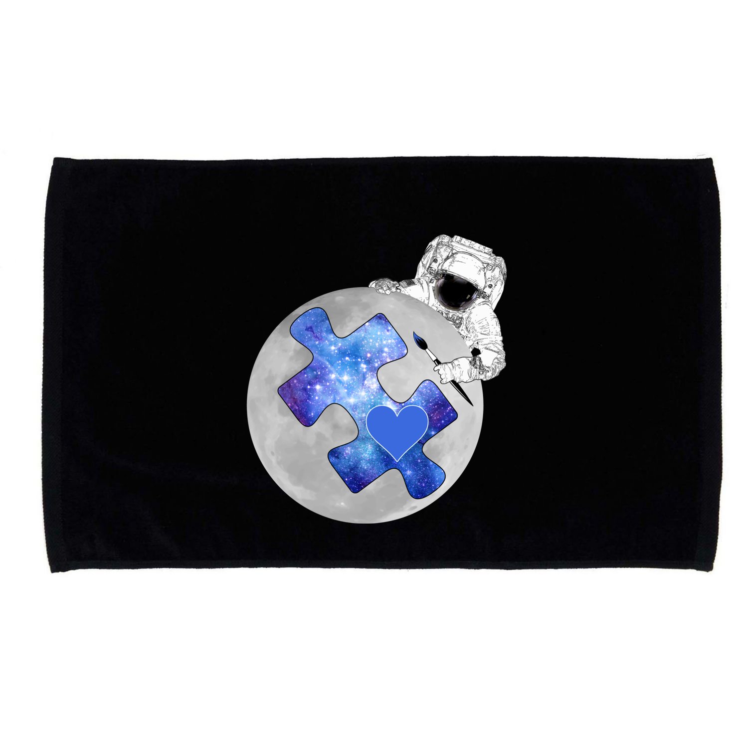 Autism Space Awareness Astronaut Funny Gift Microfiber Hand Towel