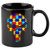 Autism Skull 11oz C Handle Ceramic Mug