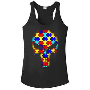 Autism Skull Ladies PosiCharge Competitor Racerback Tank