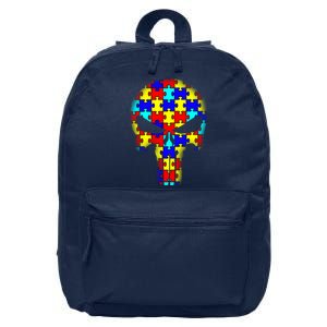 Autism Skull 16 in Basic Backpack