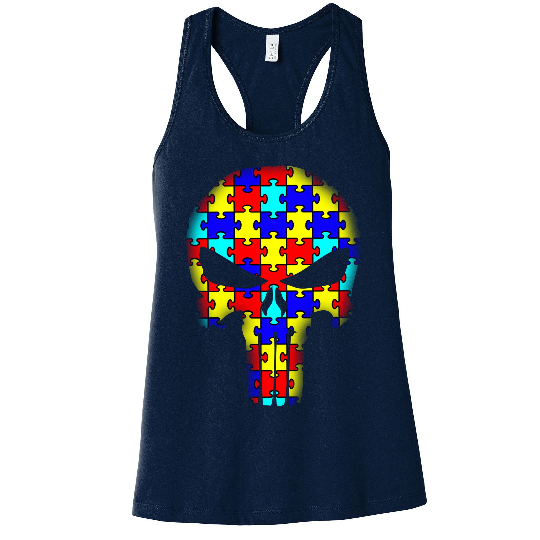 Autism Skull Womens Tank Top