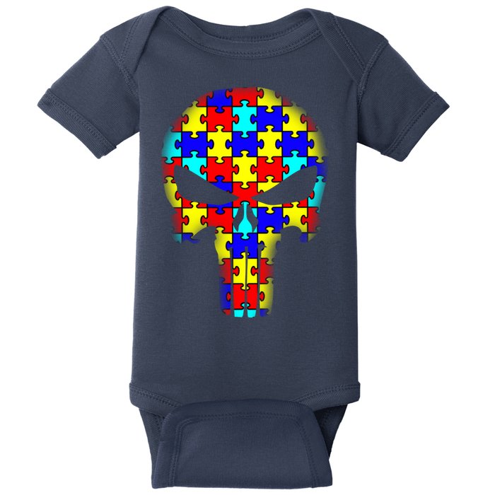 Autism Skull Baby Bodysuit