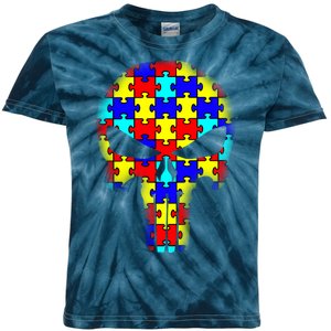 Autism Skull Kids Tie-Dye T-Shirt