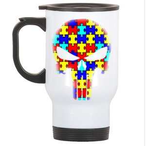 Autism Skull Stainless Steel Travel Mug