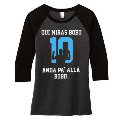 Argentina Soccer Argentinian Flag Futbol Soccer Fan Women's Tri-Blend 3/4-Sleeve Raglan Shirt