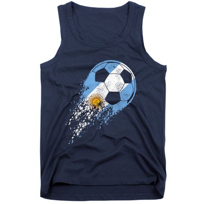 Argentina Soccer Argentinian Flag Pride Soccer Player Tank Top