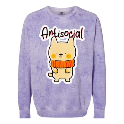 Ashen Shadowsong Antisocial Colorblast Crewneck Sweatshirt