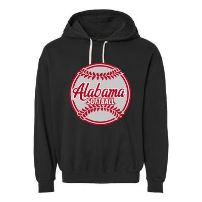 Alabama Softball = Garment-Dyed Fleece Hoodie