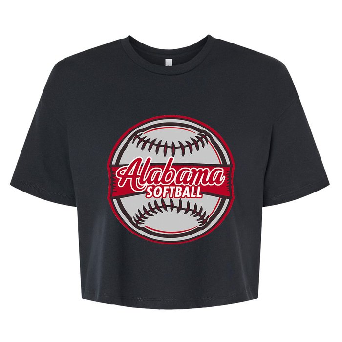 Alabama Softball Bella+Canvas Jersey Crop Tee