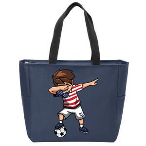 Argentina Soccer Argentinian Flag Pride Soccer Player Zip Tote Bag