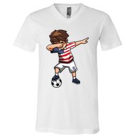 Argentina Soccer Argentinian Flag Pride Soccer Player V-Neck T-Shirt