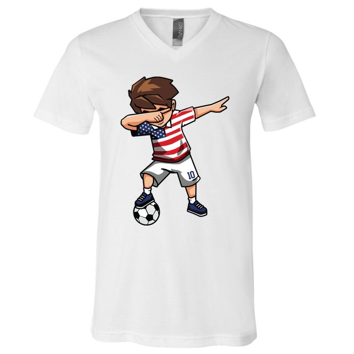 Argentina Soccer Argentinian Flag Pride Soccer Player V-Neck T-Shirt