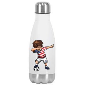 Argentina Soccer Argentinian Flag Pride Soccer Player Stainless Steel Insulated Water Bottle