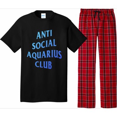 Anti Social Aquarius Club Birth Sign Aquarius Zodiac Cute Gift Pajama Set