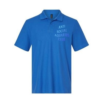 Anti Social Aquarius Club Birth Sign Aquarius Zodiac Cute Gift Softstyle Adult Sport Polo