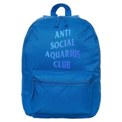 Anti Social Aquarius Club Birth Sign Aquarius Zodiac Cute Gift 16 in Basic Backpack