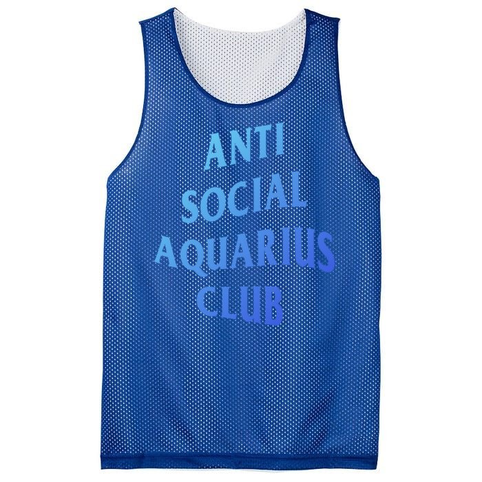 Anti Social Aquarius Club Birth Sign Aquarius Zodiac Cute Gift Mesh Reversible Basketball Jersey Tank