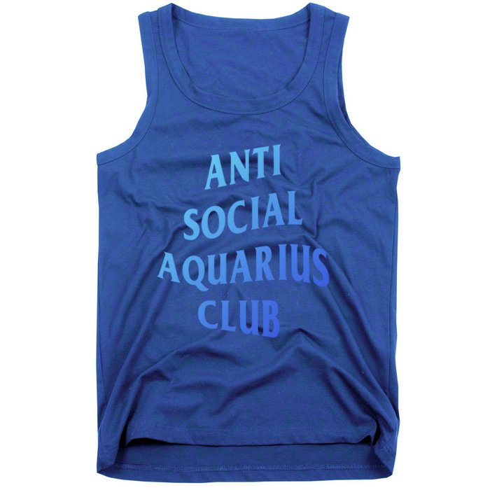 Anti Social Aquarius Club Birth Sign Aquarius Zodiac Cute Gift Tank Top