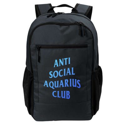 Anti Social Aquarius Club Birth Sign Aquarius Zodiac Cute Gift Daily Commute Backpack