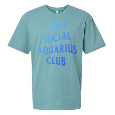 Anti Social Aquarius Club Birth Sign Aquarius Zodiac Cute Gift Sueded Cloud Jersey T-Shirt