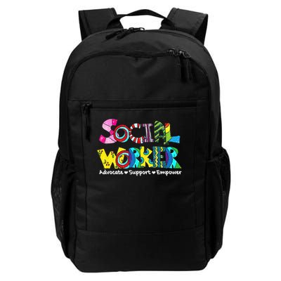 Advocate Support And Empower Social Worker Social Work Month Daily Commute Backpack