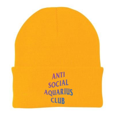 Anti Social Aquarius Club Birth Sign Aquarius Zodiac Cute Gift Knit Cap Winter Beanie