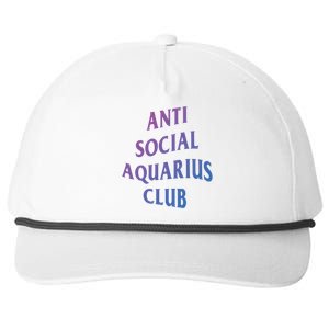 Anti Social Aquarius Club Birth Sign Aquarius Zodiac Cute Gift Snapback Five-Panel Rope Hat