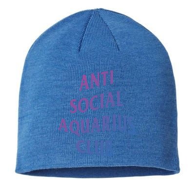 Anti Social Aquarius Club Birth Sign Aquarius Zodiac Cute Gift Sustainable Beanie