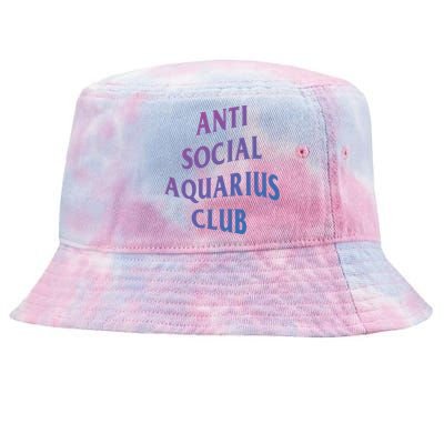 Anti Social Aquarius Club Birth Sign Aquarius Zodiac Cute Gift Tie-Dyed Bucket Hat