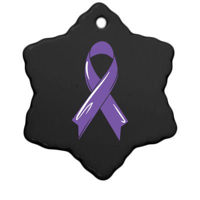 Alzheimers Support Alzheimer's Detia Awareness Ribbon Cool Gift Ceramic Star Ornament